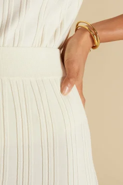 Skirts|Clearance^Amour Vert Cerise Knit Midi Skirt Ivory