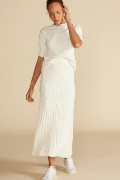 Skirts|Clearance^Amour Vert Cerise Knit Midi Skirt Ivory