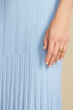 Skirts|Clearance^Amour Vert Cerise Knit Midi Skirt SkyBlue