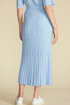 Skirts|Clearance^Amour Vert Cerise Knit Midi Skirt SkyBlue