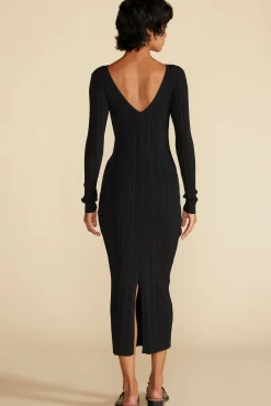 Dresses|Clearance^Amour Vert Chantae Ribbed Boatneck Dress Black