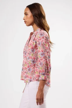 Tops|Clearance^Amour Vert Charlotte Organic Cotton Blouse MarseilleRed