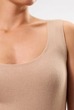 Tops|Clearance^Amour Vert Clarisse Silk Knit Tank Sand