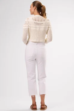 Sweaters & Cardigans|Clearance^Amour Vert Crochet Cardigan Ivory