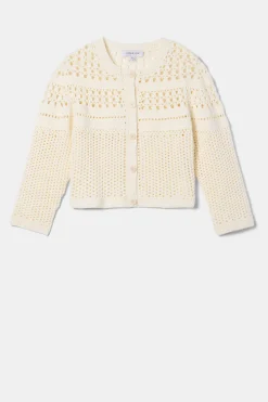 Sweaters & Cardigans|Clearance^Amour Vert Crochet Cardigan Ivory