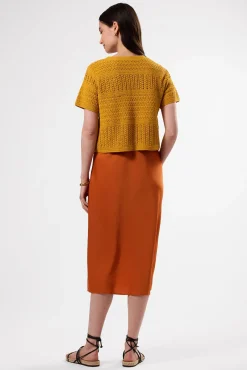 Tops|Clearance^Amour Vert Crochet T Shirt SoleilYellow