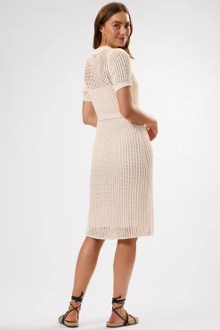 Dresses|Clearance^Amour Vert Crochet T Shirt Dress Ivory