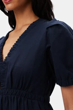Dresses|Clearance^Amour Vert Danielle Cotton Linen Dress NavyBlue