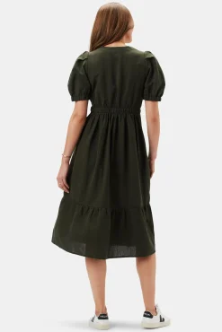 Dresses|Clearance^Amour Vert Danielle Cotton Linen Dress OliveGreen