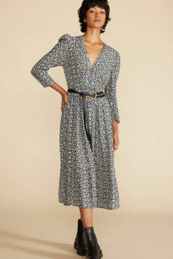 Dresses^Amour Vert Danielle Puff Sleeve Dress RennesSkyBlueFloralPrint
