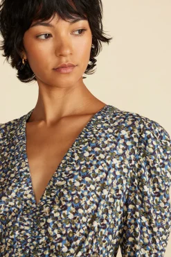 Dresses^Amour Vert Danielle Puff Sleeve Dress RennesSkyBlueFloralPrint