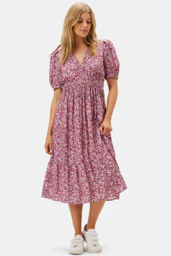 Dresses|Clearance^Amour Vert Danielle Viscose Crepe Dress AlessiaMulberry