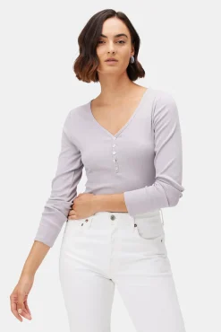Tops|Tees^Amour Vert Deacon Baby Rib Tee Lilac