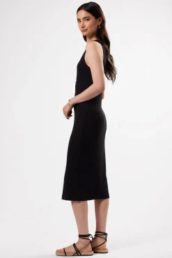 Dresses|Clearance^Amour Vert Deacon Organic Cotton Modal Rib Dress Black