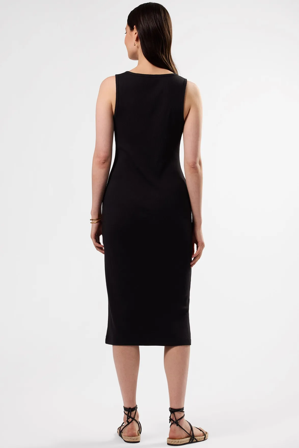 Dresses|Clearance^Amour Vert Deacon Organic Cotton Modal Rib Dress Black