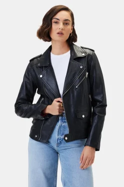 Jackets & Outerwear^Amour Vert Deadwood River Leather Jacket Black