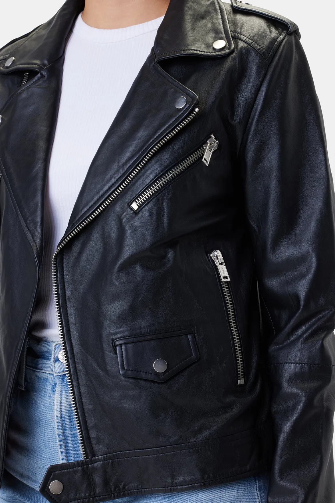 Jackets & Outerwear^Amour Vert Deadwood River Leather Jacket Black