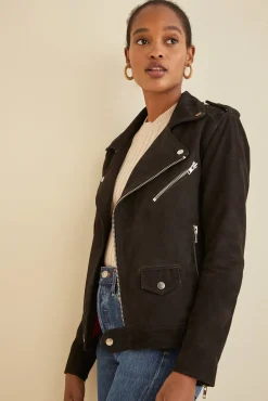 Clearance^Amour Vert Deadwood River Suede Jacket Black