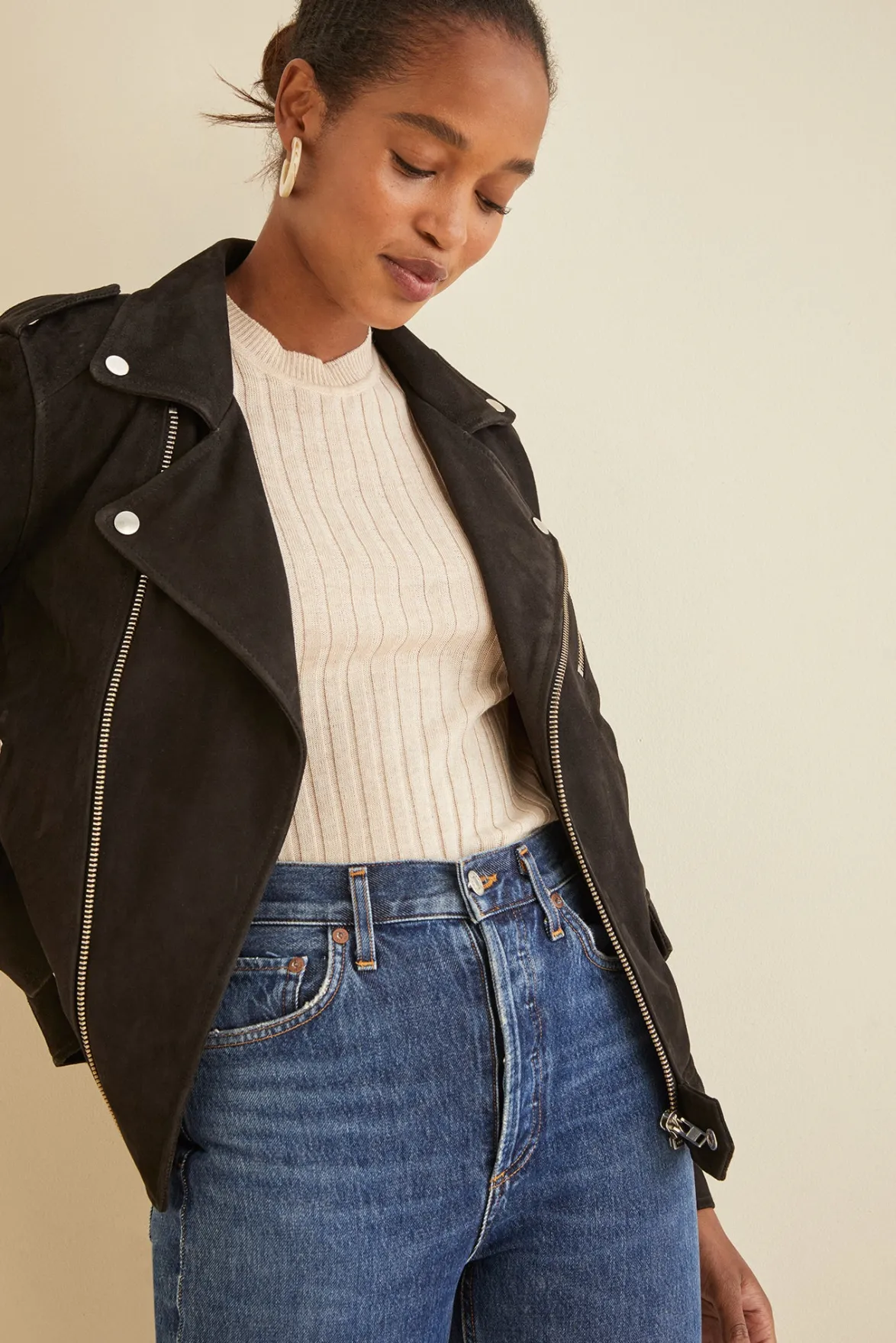 Clearance^Amour Vert Deadwood River Suede Jacket Black