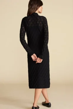 Dresses^Amour Vert Dore Diamond Pointelle Midi Dress Black