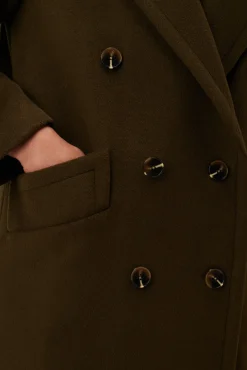 Jackets & Outerwear|Clearance^Amour Vert Double Breasted Car Coat Olive