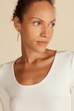 Tops|Clearance^Amour Vert Elea Bamboo Knit Bodysuit Ivory