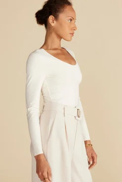 Tops|Clearance^Amour Vert Elea Bamboo Knit Bodysuit Ivory