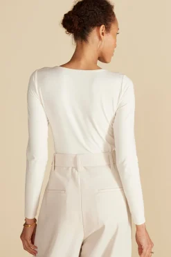 Tops|Clearance^Amour Vert Elea Bamboo Knit Bodysuit Ivory