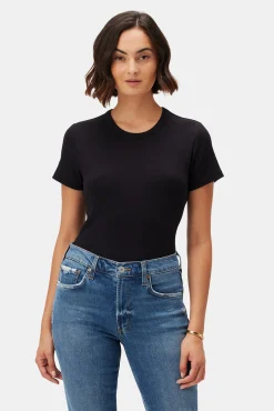 Tops|Tees^Amour Vert Eleanor Baby Rib Tee Black