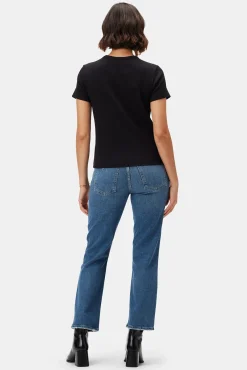 Tops|Tees^Amour Vert Eleanor Baby Rib Tee Black