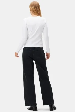 Tops|Tees^Amour Vert Eleanor Long Sleeve Baby Rib Tee White
