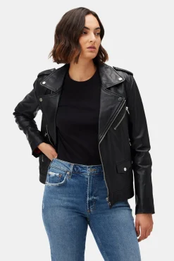 Tops|Tees^Amour Vert Eleanor Long Sleeve Baby Rib Tee Black