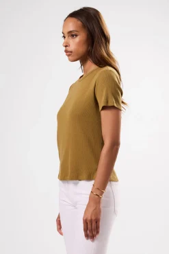 Tops|Tees^Amour Vert Eleanor Organic Cotton Modal Rib Tee Elm