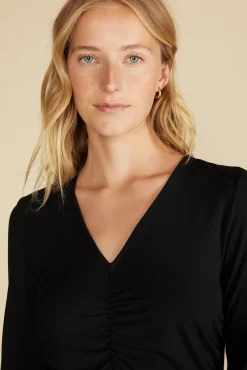 Tops|Clearance^Amour Vert Elise Bamboo Knit Top Black
