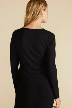 Tops|Clearance^Amour Vert Elise Bamboo Knit Top Black
