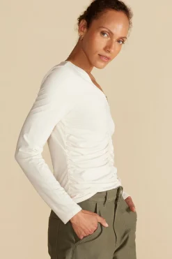Tops|Clearance^Amour Vert Elise Bamboo Knit Top Ivory
