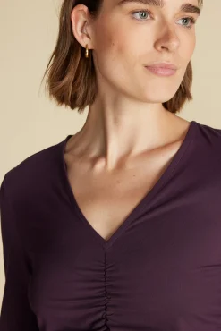 Tops|Clearance^Amour Vert Elise Bamboo Knit Top PurpleFig