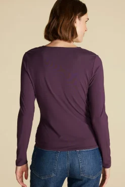 Tops|Clearance^Amour Vert Elise Bamboo Knit Top PurpleFig
