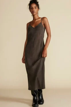 Dresses^Amour Vert Eloise Cupro Slip Dress OliveGreen