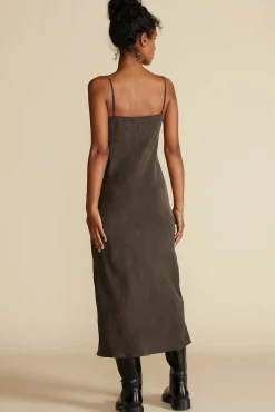 Dresses^Amour Vert Eloise Cupro Slip Dress OliveGreen