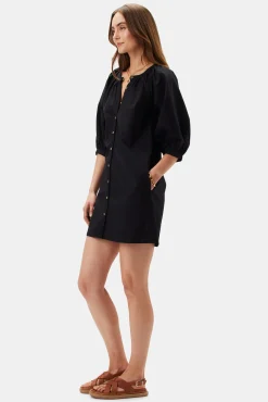 Dresses|Clearance^Amour Vert Esther Organic Cotton Poplin Dress Black