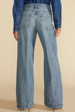 Pants|Denim^Amour Vert ETICA Devon Wide Leg Jean MoonbayMediumBlue