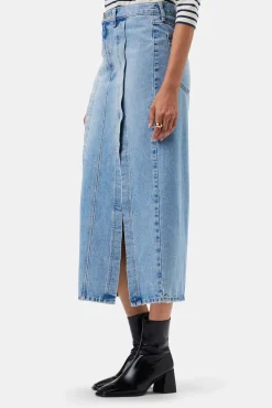 Skirts|Denim^Amour Vert ETICA Ingrid Split Skirt Arcadia