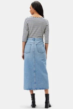 Skirts|Denim^Amour Vert ETICA Ingrid Split Skirt Arcadia