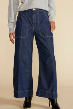 Pants|Denim^Amour Vert ETICA Matis Ultra Wide Leg Jean KaanDarkIndigo