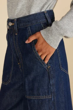 Pants|Denim^Amour Vert ETICA Matis Ultra Wide Leg Jean KaanDarkIndigo