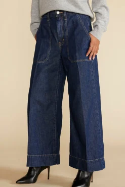 Pants|Denim^Amour Vert ETICA Matis Ultra Wide Leg Jean KaanDarkIndigo