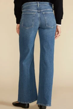Pants|Denim^Amour Vert ETICA Romi Wide Leg Jean MarineBlue