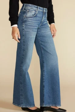 Pants|Denim^Amour Vert ETICA Romi Wide Leg Jean MarineBlue