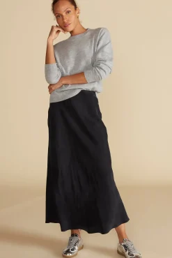 Skirts^Amour Vert Eve Cupro Slip Skirt Black